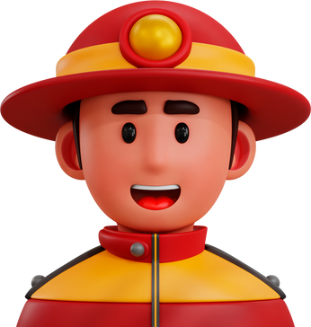 3d avatar profession as Firefighter